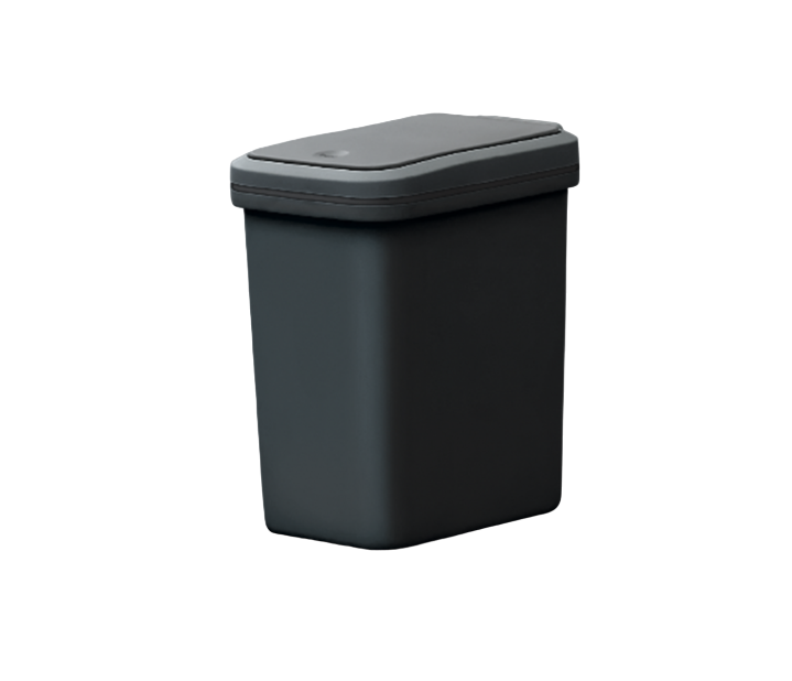 Відро для сміття з кришкою 6 л 265х159х235 мм Антрацитовий