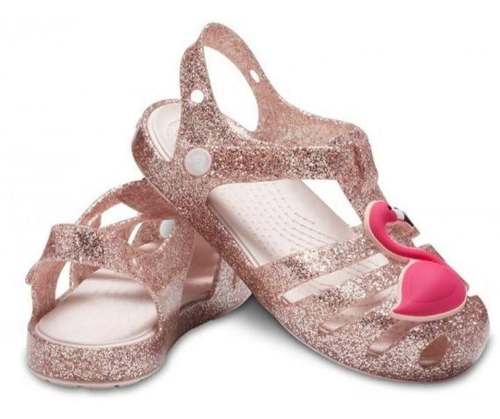 Сандалії для дівчинки Crocs Isabella Sandal Glitter White/Beige р. 22-23 Бежевий (27070)