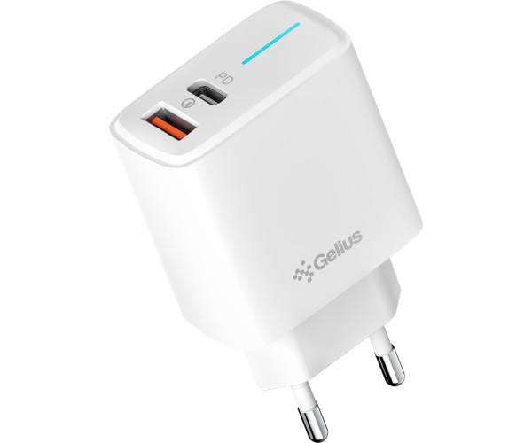 Зарядний пристрій мережевий Gelius GP-HC058 1Type-C/1USB-APD/QC3.0/PPS/Super VOOC25W White - фото 2 Зарядний пристрій мережевий Gelius GP-HC058 1Type-C/1USB-APD/QC3.0/PPS/Super VOOC25W White - фото 2