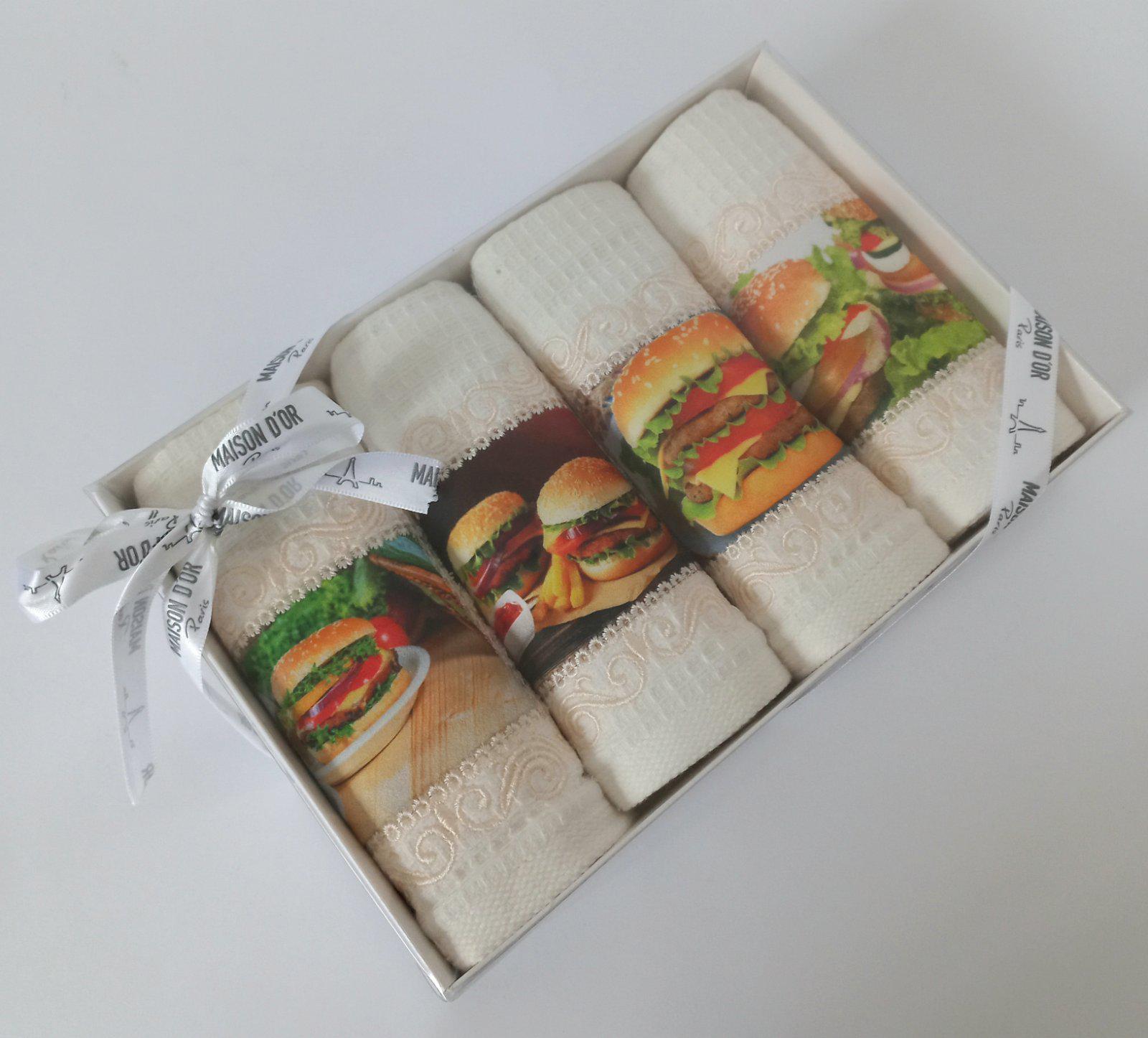 Подарунковий набір рушників Maison D'or Burger Ekru (CN9131)