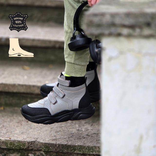 Черевики дитячі ортопедичні з супінатором і фіксуючим задником р. 36 Сірий (2493762213) - фото 2 Черевики дитячі ортопедичні з супінатором і фіксуючим задником р. 36 Сірий (2493762213) - фото 2