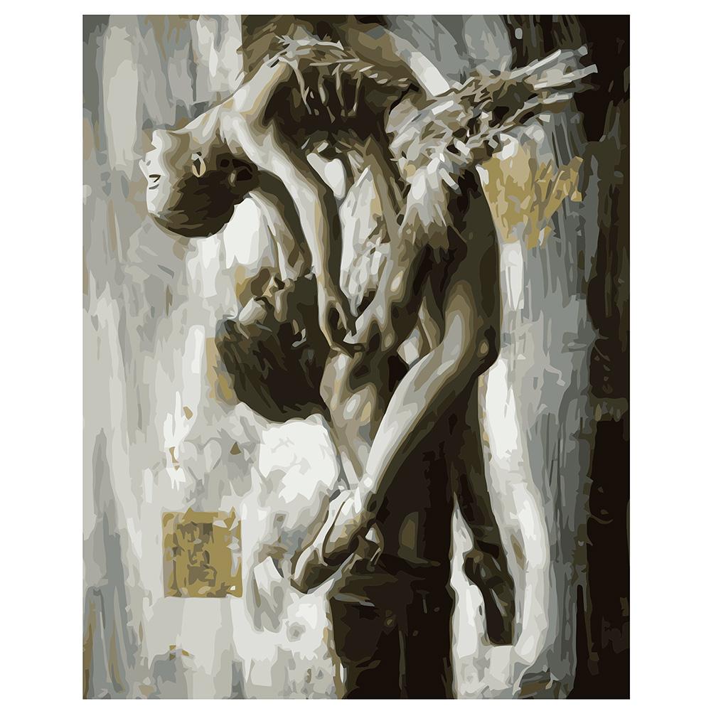 Картина по номерам Strateg Пара в балетной поддержке в Ч/Б 40x50 см (VA-1573)