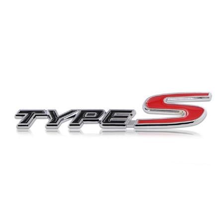 Эмблема Type S на крышку багажника Honda 14,8х3 см Хром/Черный (1163441360)