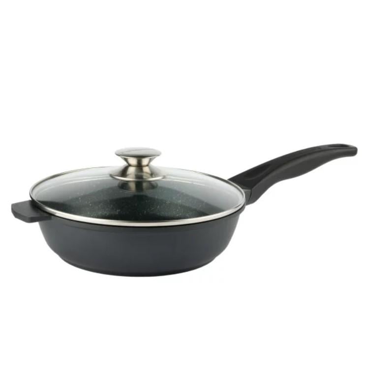 Сковорода глубокая с крышкой 28 см Tiross TS 1238 Black (iz14297)