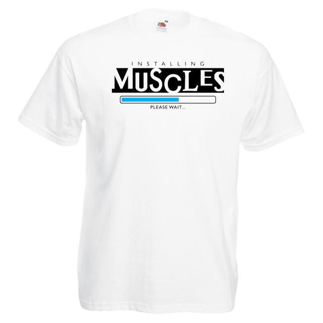 Футболка чоловіча "MUSCLES" 5XL Білий (130419-02-5XL)