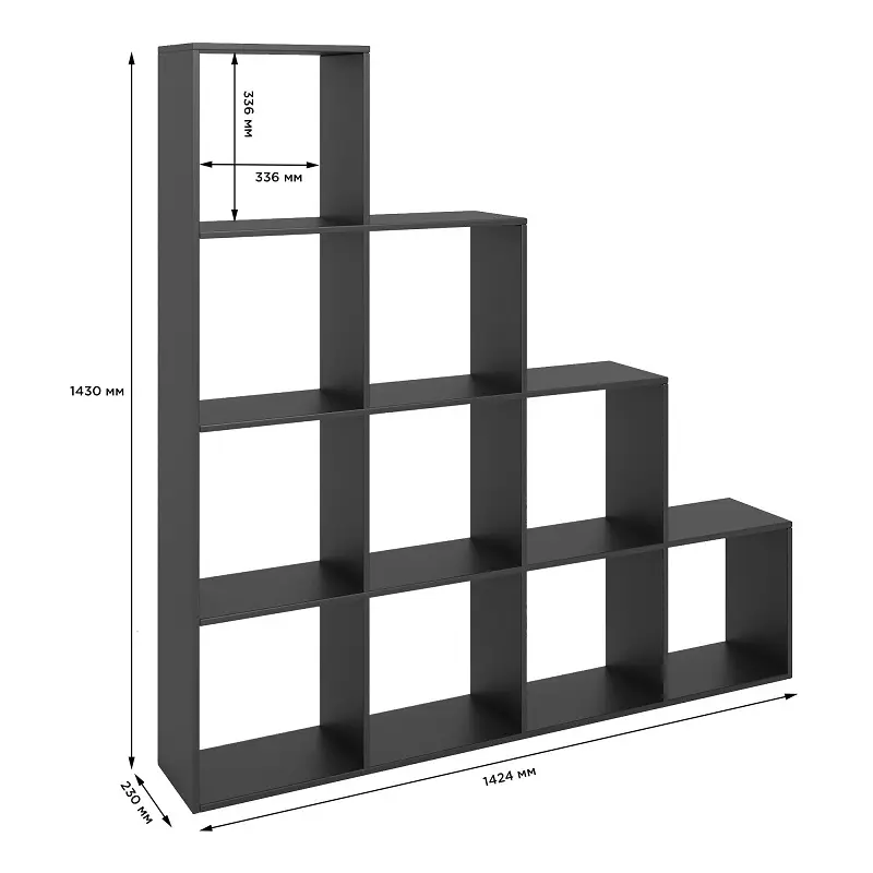 Стелаж Джеко 1420 Антрацит (26638395) - фото 3 Стелаж Джеко 1420 Антрацит (26638395) - фото 3