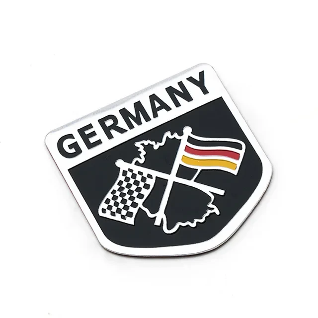 Емблема алюмінієва прапор Німеччини спорт з написом Germany 5х5 см (2270189240)