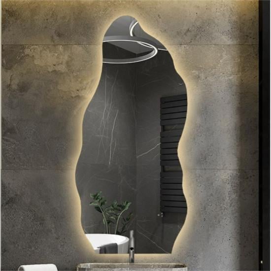 Зеркало дизайнерское фигурное с подсветкой без рамы Olymp 130x60 см