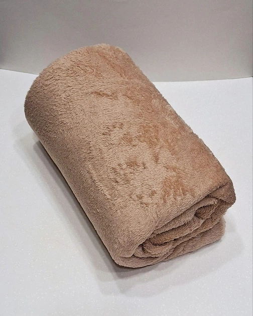 Плед покрывало микрофибра Colorful Home однотонный полуторный 150х200 см флис Бежевый (31769202)