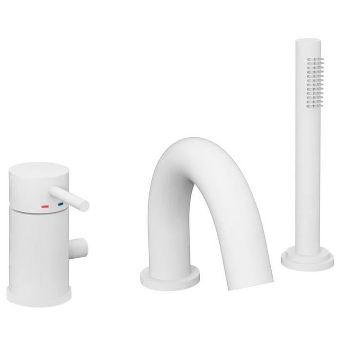 Змішувач на борт ванни Paffoni Light LIG047BO на три отвори Білий (233787)