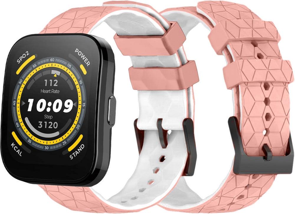 Ремешок силиконовый Lunor для Amazfit Bip 5 Pink/White (41750-52) Ремешок силиконовый Lunor для Amazfit Bip 5 Pink/White (41750-52)