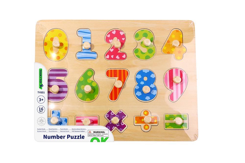 Деревянная игрушка Рамка-вкладыш с ручкой (TY851)