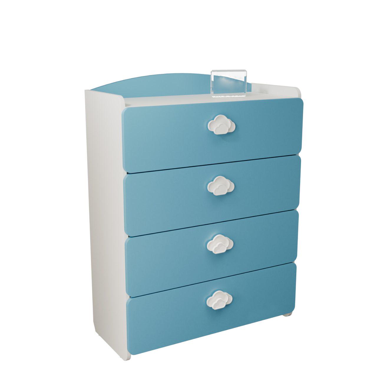 Комод Win Меблі Sunshine МДФ RAL 9003 матовий білий/RAL 5024 блакитний (27766429) - фото 2 Комод Win Меблі Sunshine МДФ RAL 9003 матовий білий/RAL 5024 блакитний (27766429) - фото 2