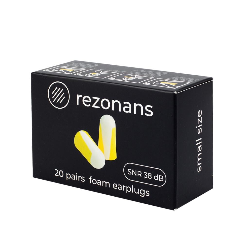 Беруши для сна SNR 38 дБ пенные Rezonans 20 пар с кейсом для хранения