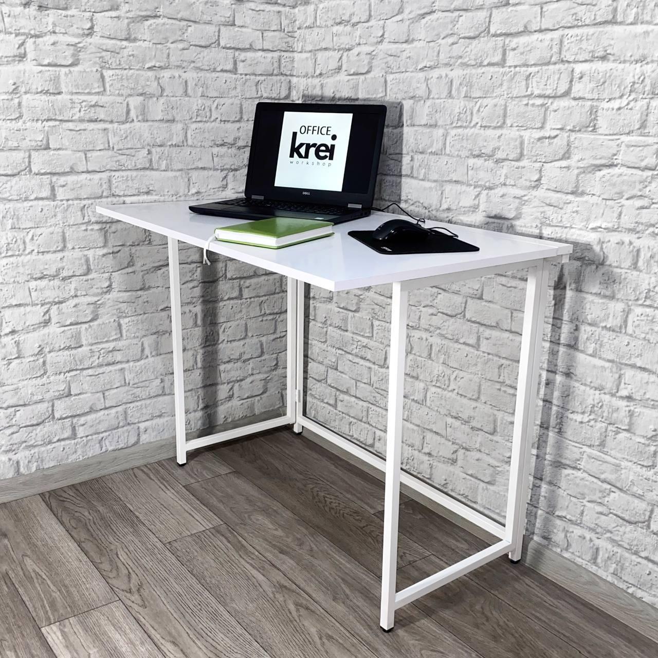 Стол письменный раскладной Krei Компакт 1000х600х750 мм Белый/Белый (ГТ0002.755.01) - фото 1