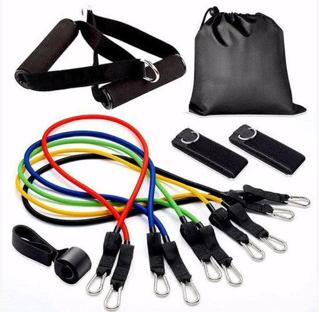 Набір еспандерів трубчастих для фітнесу з чохлом 5 шт. (32551194)
