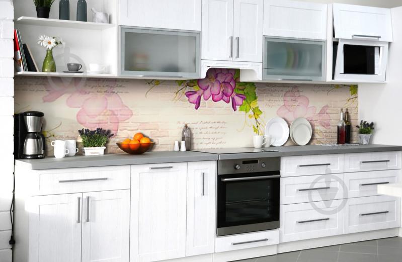 Скинали на кухню Zatarga «Письма на стенах» 600х3000 мм виниловая 3Д наклейка кухонный фартук самоклеящаяся