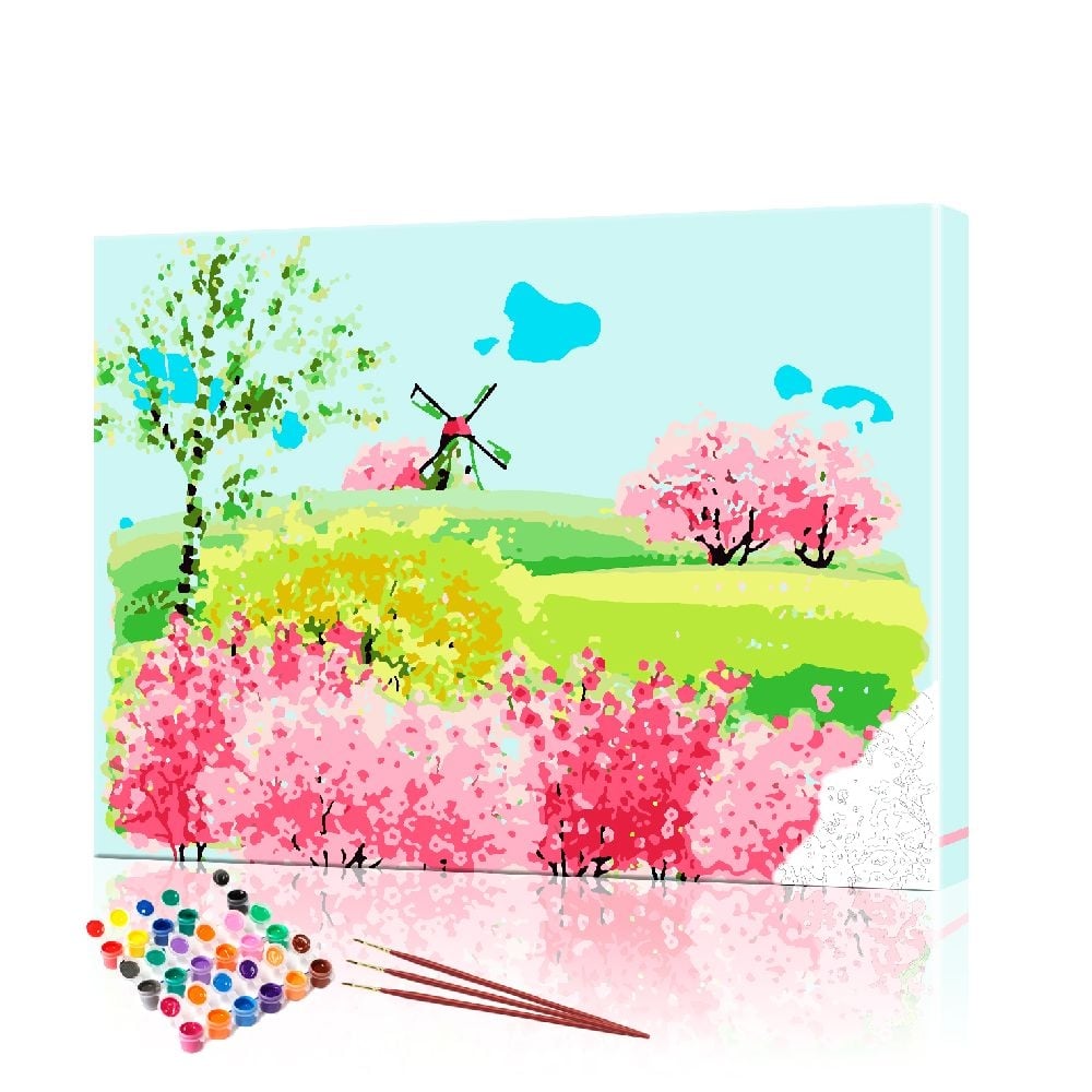 Картина по номерам ArtSale Мельница на холме PBN0457 40х50 см