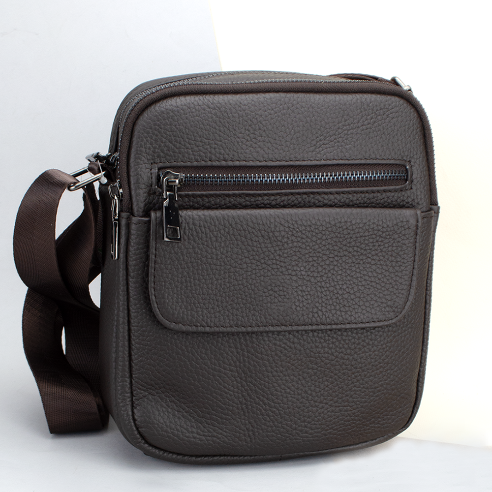 Сумка мужская кожаная Keizer 100316 через плечо Коричневый (1973738508)