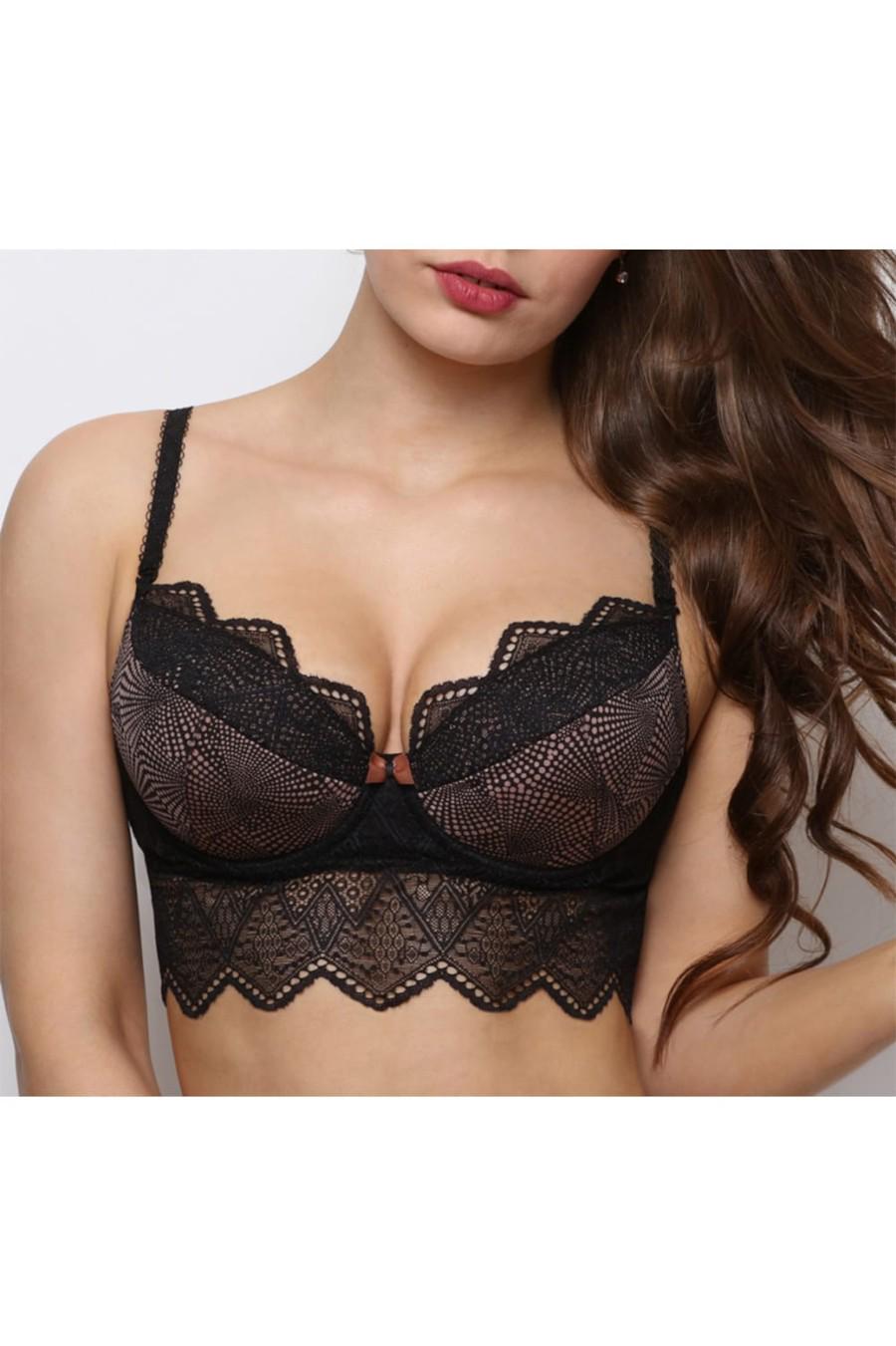 Бюстгальтер push-up Orhideja 70E Черно-розовый (67713)