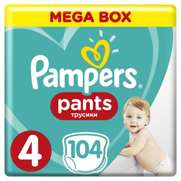 Підгузки-трусики Pampers Pants р. 4 Junior Mega Box 9-15 кг 104 шт. (697534) - фото 1