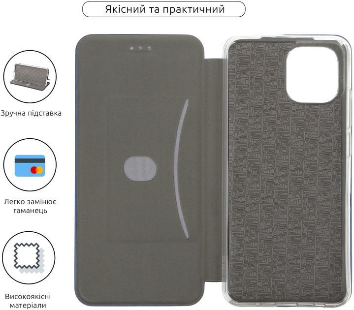 Чехол-книга G-Case для Xiaomi Redmi A1 Blue - фото 3 Чехол-книга G-Case для Xiaomi Redmi A1 Blue - фото 3