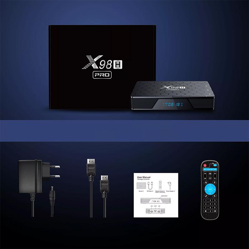 Смарт ТВ приставка X98H Pro WIFI6 4/32 Гб Smart TV Box Android 12 (553-3) - фото 3