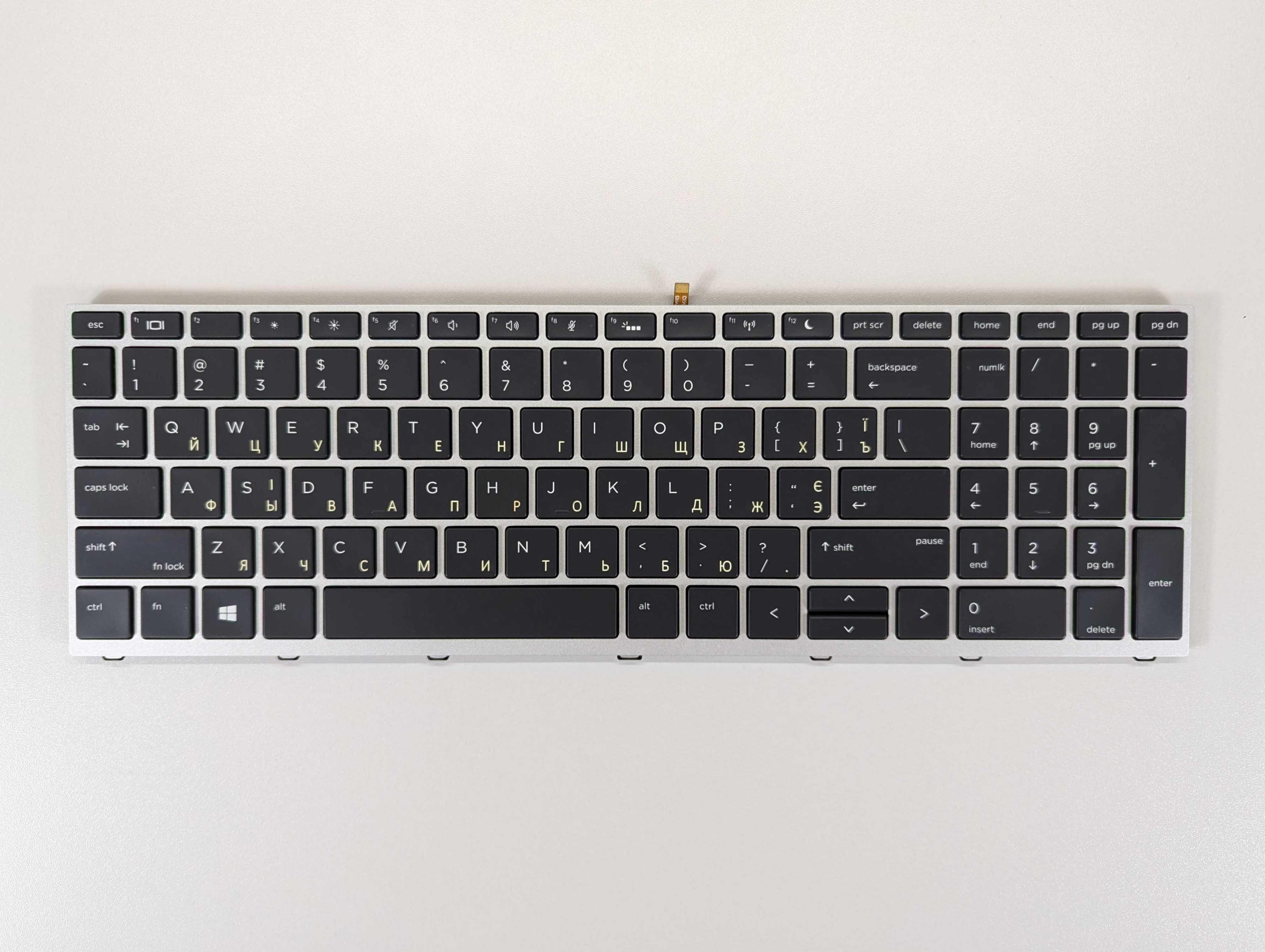 Клавіатура з підсвічуванням HP Probook 450 G5/455 G5/470 G5/475 G5/650 G4/655 G4/650 G5/655 G5 Silver (K721)