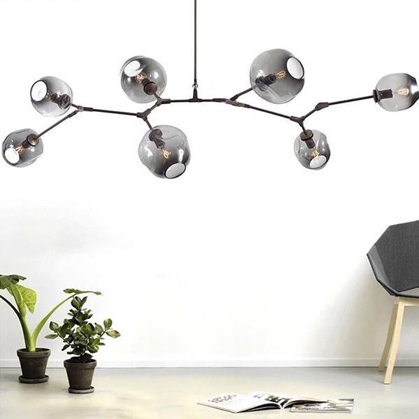 Люстра потолочная Black/Smoky/Grey (7P)