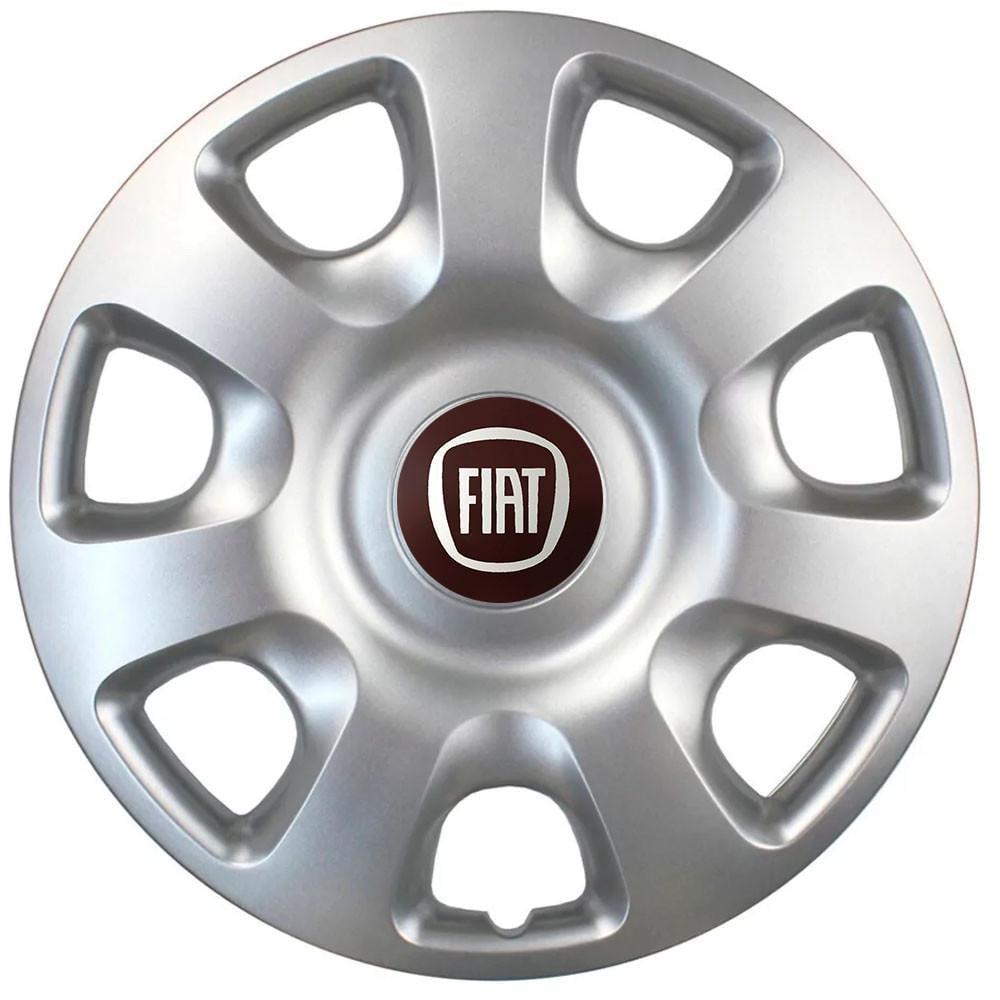 Колпаки SJS 336 с логотипом Fiat R15 4 шт. Серебристый