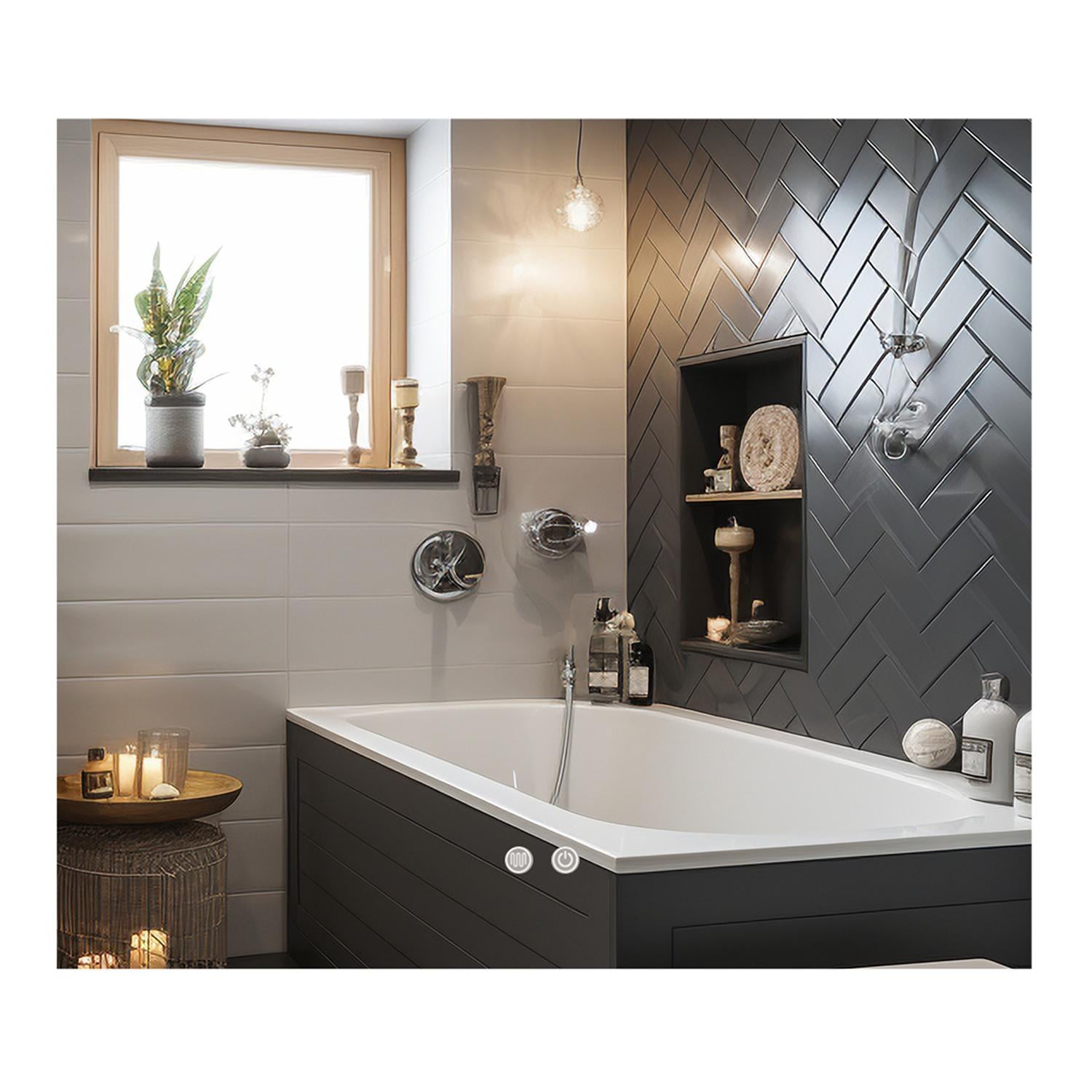 Зеркало для ванной комнаты Qtap Taurus 800x700 прямоугольное, с LED-подсветкой и антизапотеванием (QTTAU80070048954)