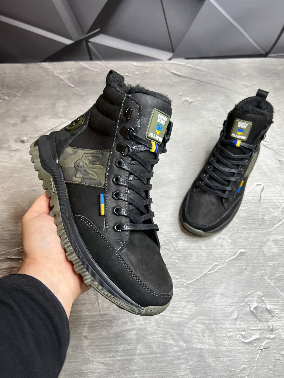 Берці зимові чоловічі з хутром та гербом р. 40 Чорний - фото 3 Берці зимові чоловічі з хутром та гербом р. 40 Чорний - фото 3