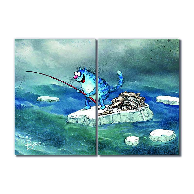 Модульная картина На льдине 2 модуля 120x180 см
