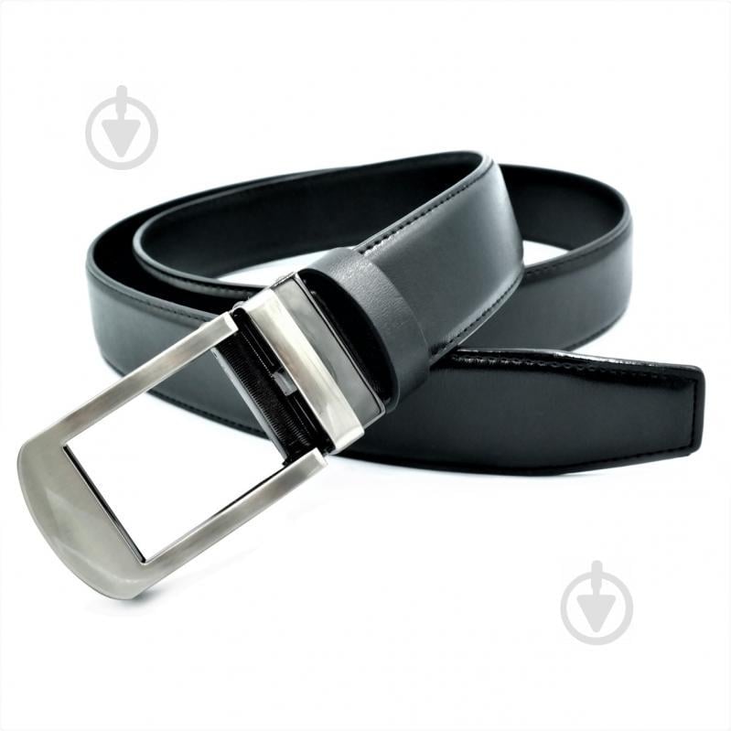 Мужской кожаный ремень-автомат Le-Mon 110-125 см Черный (newm-35avk-0009)