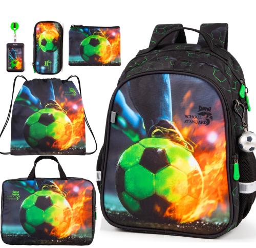 Ортопедический школьный рюкзак 6 в 1 для мальчика School Standard с Мячем для начальной школы (SET 160-30)