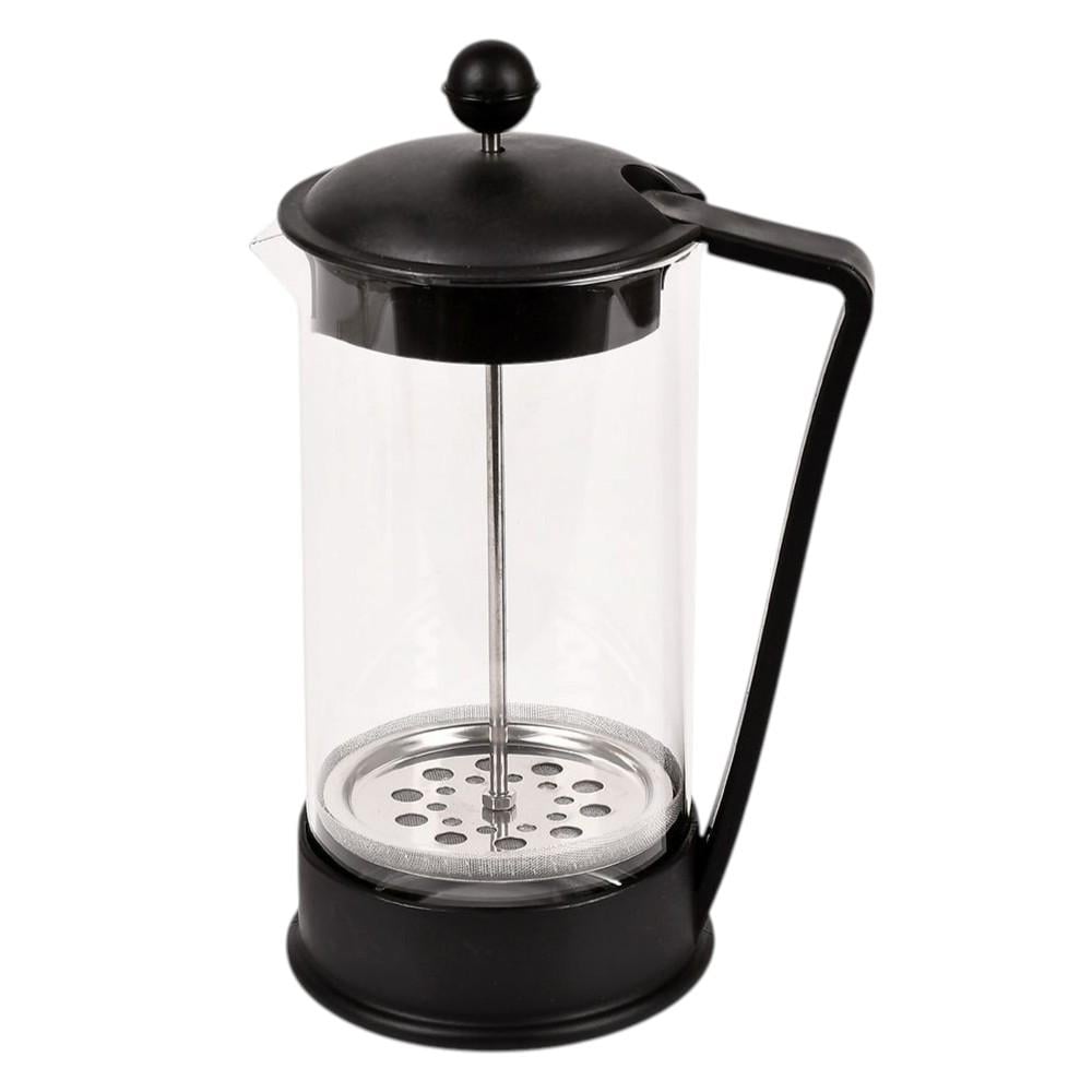 Заварочный чайник YI TIAN French Press 1 л Прозрачный с черным (R93562)