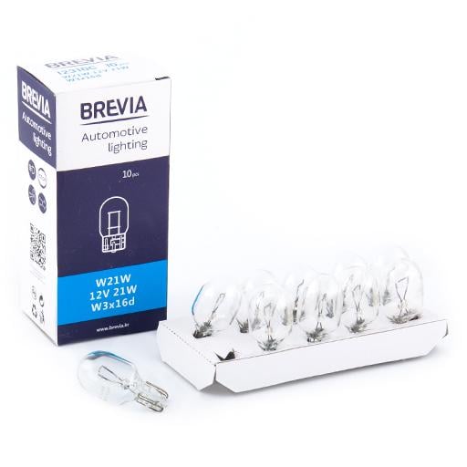 Автолампа галогенная Brevia W21W 12V 21W (12310C)