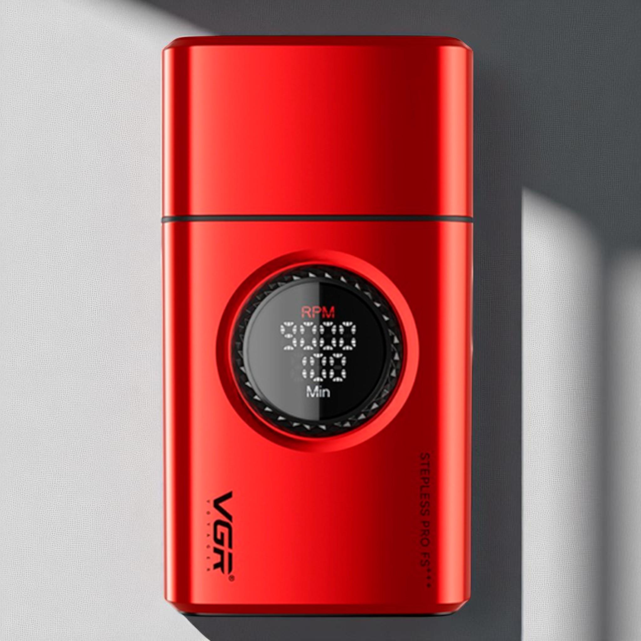 ШейверVGR V-378 тройное лезвие водонепроницаемость IPX6 LED-дисплей Red (E_V-378Red) - фото 2