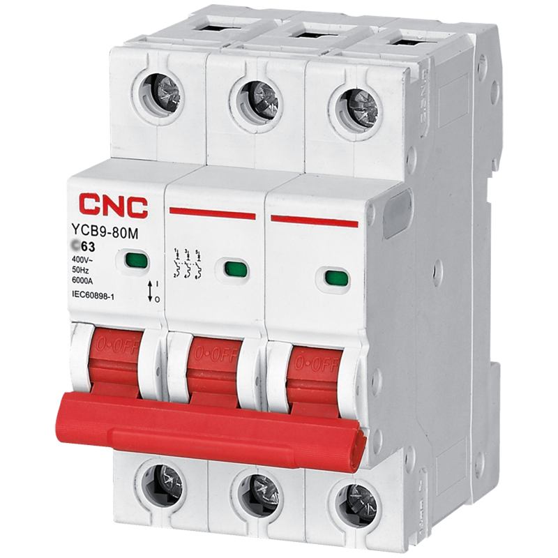 Автоматичний вимикач CNC Electric YCB9-80M 3P 63A 6kA B (Б00038255) Автоматичний вимикач CNC Electric YCB9-80M 3P 63A 6kA B (Б00038255)