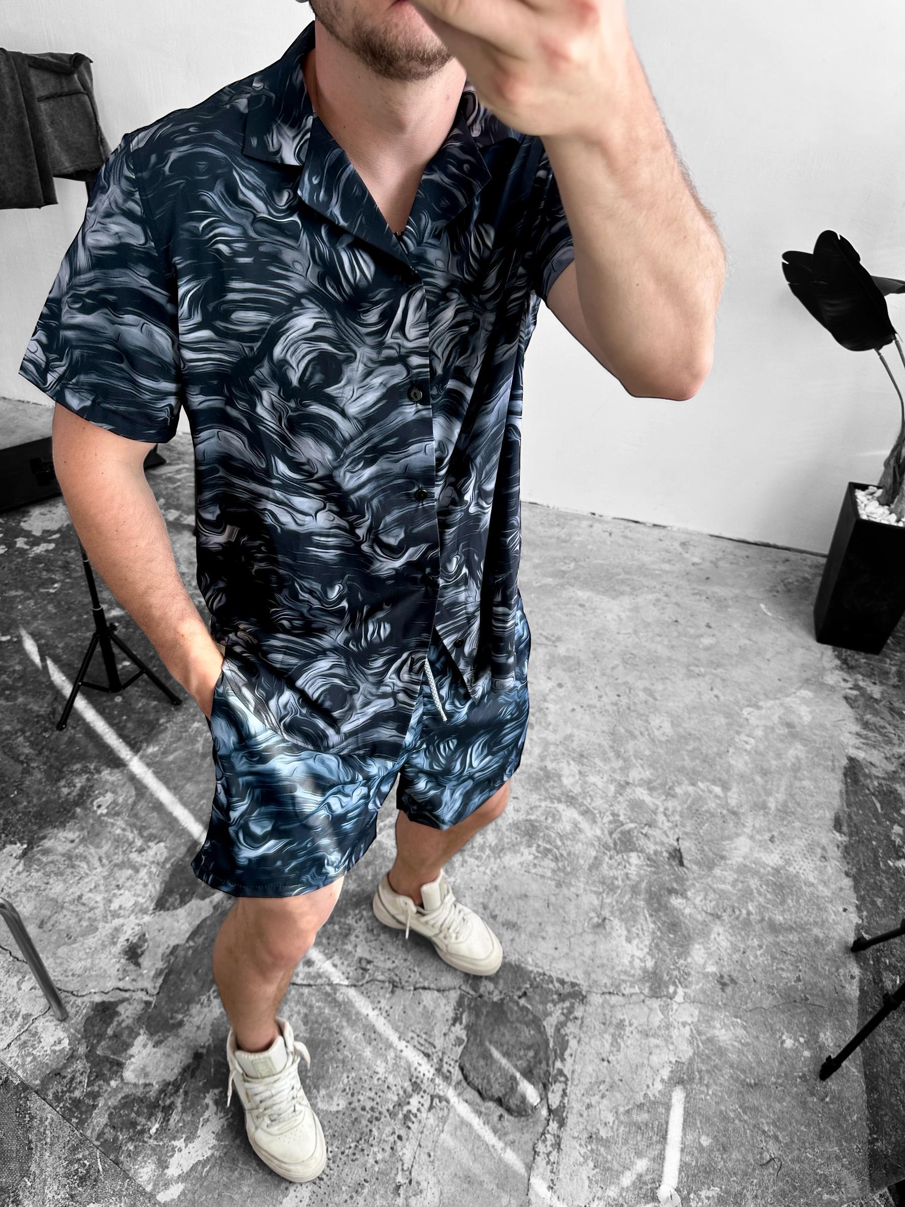 Пляжний костюм чоловічий 55-013 M Сірий Пляжний костюм чоловічий 55-013 M Сірий