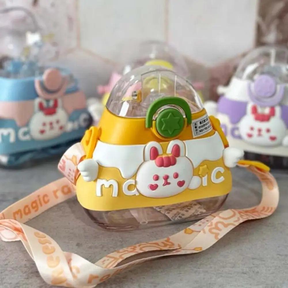 Дитяча пляшка для води з силіконовою трубочкою та ремінцем POP02313 520 мл Помаранчевий - фото 8