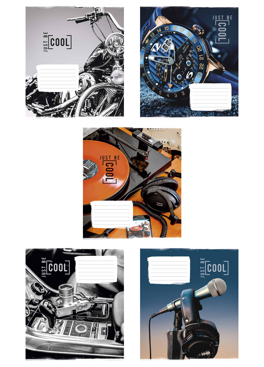 Тетради ученические Школярик Just be cool в линию 24 л. 5 шт. (3383 4820006472115)