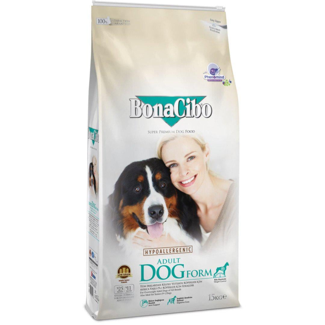 Корм сухий BonaCibo Adult Dog Form (Senior/Over Weight- Chicken) 15 kg (8694686405826)