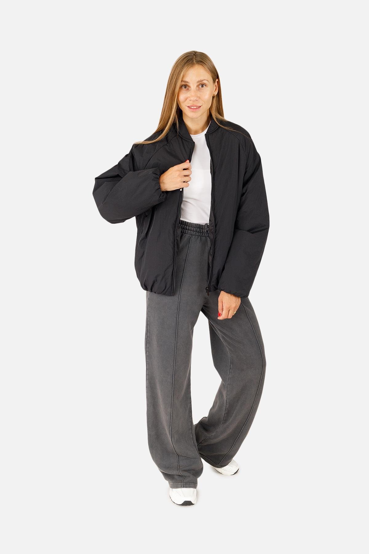 Куртка-бомбер жіноча р. 42 Чорний (ЦБ-00258079)