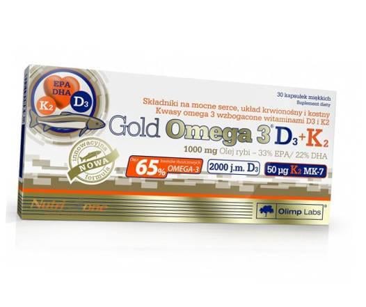 Омега 3 с витаминами Д3 К2 Olimp Nutrition Omega-3 D3+K2 30 гел капс. (67283005)