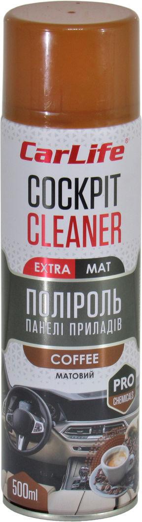 Поліроль для пластику CarLife Cockpit Cleaner Extra Mat Coffee 500 мл (CF526)