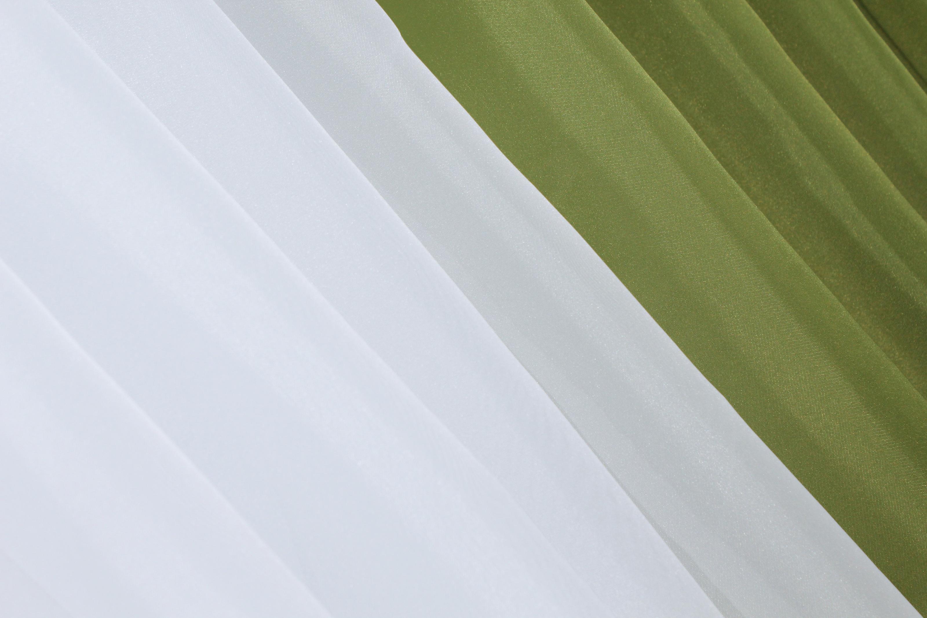 Шторы кухонные VR-Textil №096к с подвязками 400х170 см Оливковый/Белый (50-804) - фото 5