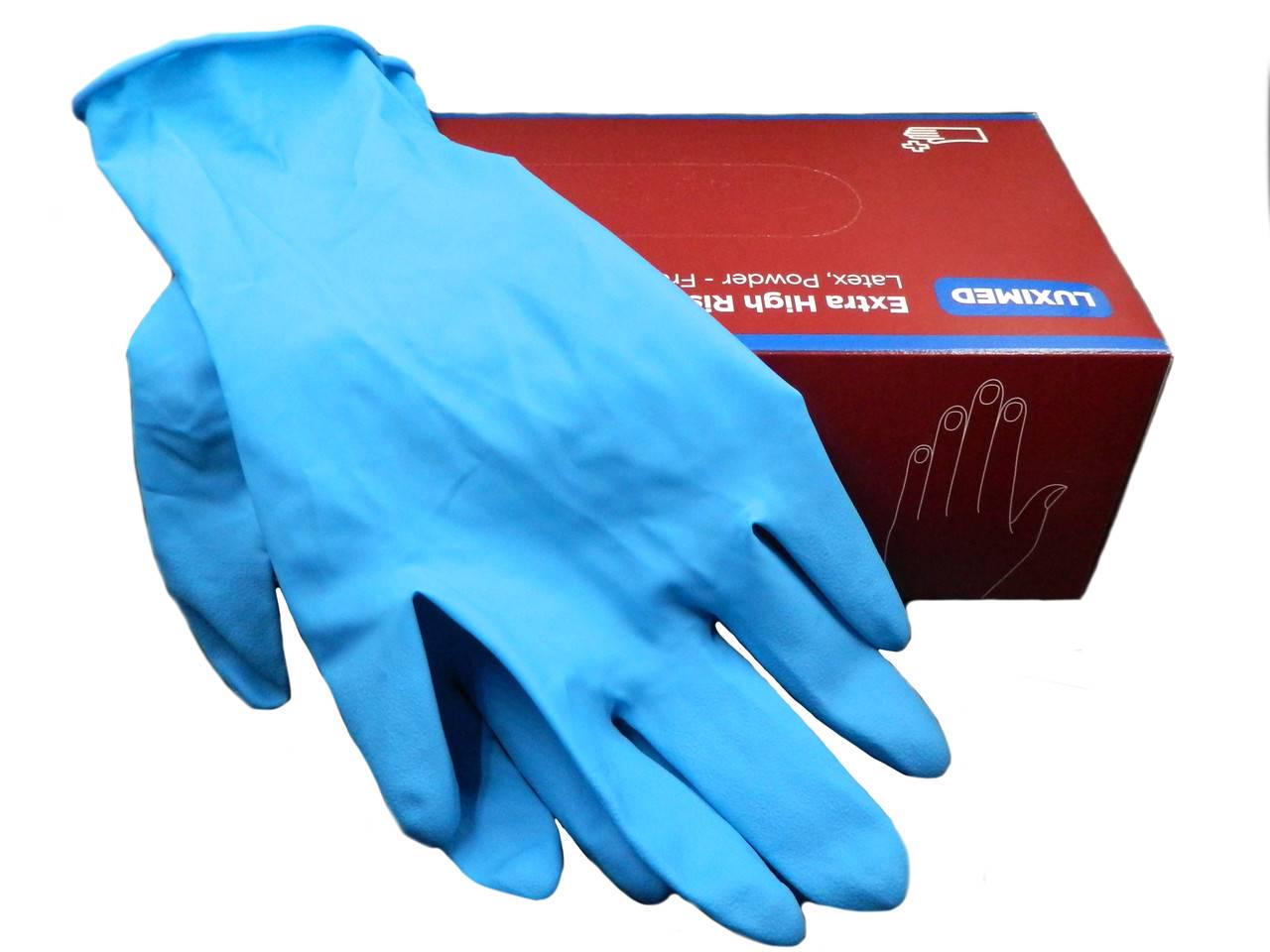 Перчатки синие Luximed L 50 шт. (086438)