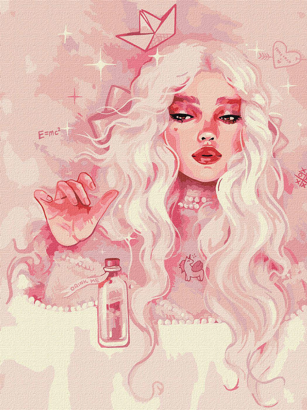 Картина по номерам Идейка Прекрасная принцесса 30х40 см (KHO8311)