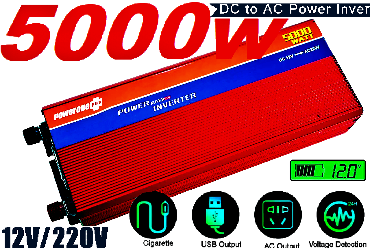 Инвертор автомобильный PowerOne 12V-220V 5000W USB с вольтметром и функцией плавного пуска (22775427) - фото 3 Инвертор автомобильный PowerOne 12V-220V 5000W USB с вольтметром и функцией плавного пуска (22775427) - фото 3